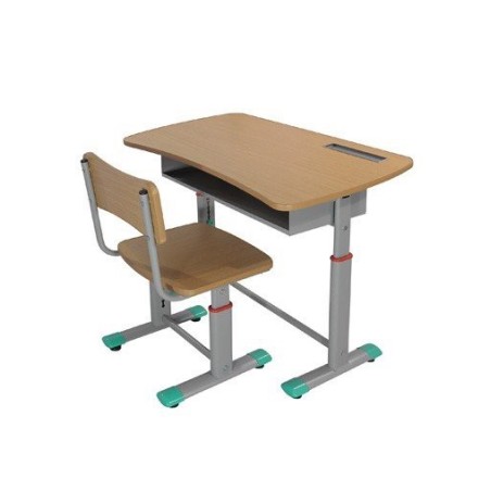 Bộ bàn ghế học sinh chân sắt mặt gỗ BHS03-V(X,H)