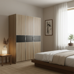 Tủ áo 3 cánh mở 1m4 TA140-005-Tủ quần áo cánh mở, Tủ quần áo