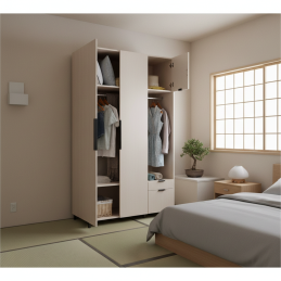 Tủ quần áo gỗ TA03-Tủ quần áo cánh mở, Tủ quần áo