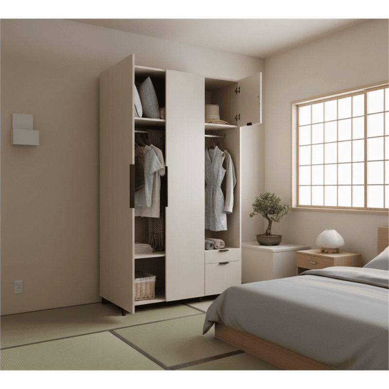 Tủ quần áo gỗ TA03-Tủ quần áo cánh mở, Tủ quần áo