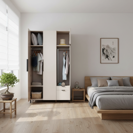 Tủ quần áo gỗ TA03-Tủ quần áo cánh mở, Tủ quần áo