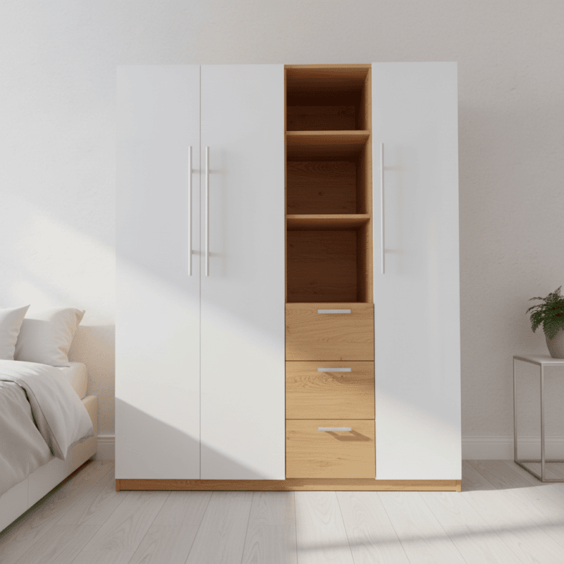 Tủ quần áo gỗ TA10-Tủ quần áo cánh mở, Tủ quần áo