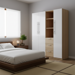 Tủ quần áo gỗ TA10-Tủ quần áo cánh mở, Tủ quần áo