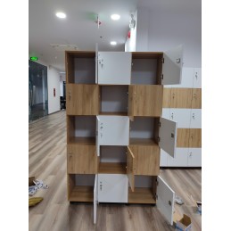Tủ locker gỗ 15 ngăn cánh mở LK15