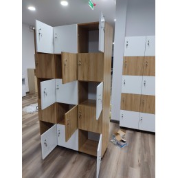 Tủ locker gỗ 15 ngăn cánh mở LK15