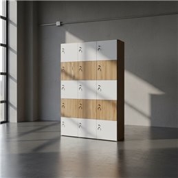 Tủ locker gỗ 15 ngăn cánh mở LK15
