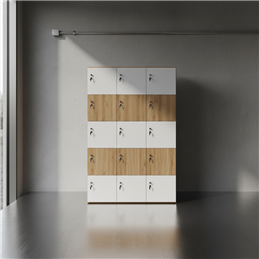 Tủ locker gỗ 15 ngăn cánh mở LK15