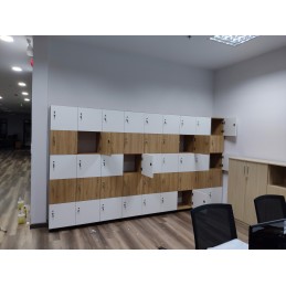 Tủ locker gỗ 45 ngăn cánh mở LK16
