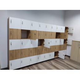 Tủ locker gỗ 45 ngăn cánh mở LK16