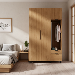 Tủ quần áo gỗ TA03-Tủ quần áo cánh mở, Tủ quần áo