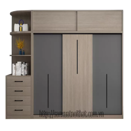 Tủ quần áo DH201 cánh trượt, thiết kế hiện đại của DOHOME