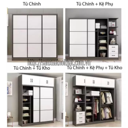 Tủ quần áo DH212 cánh lùa, thiết kế hiện đại của DOHOME